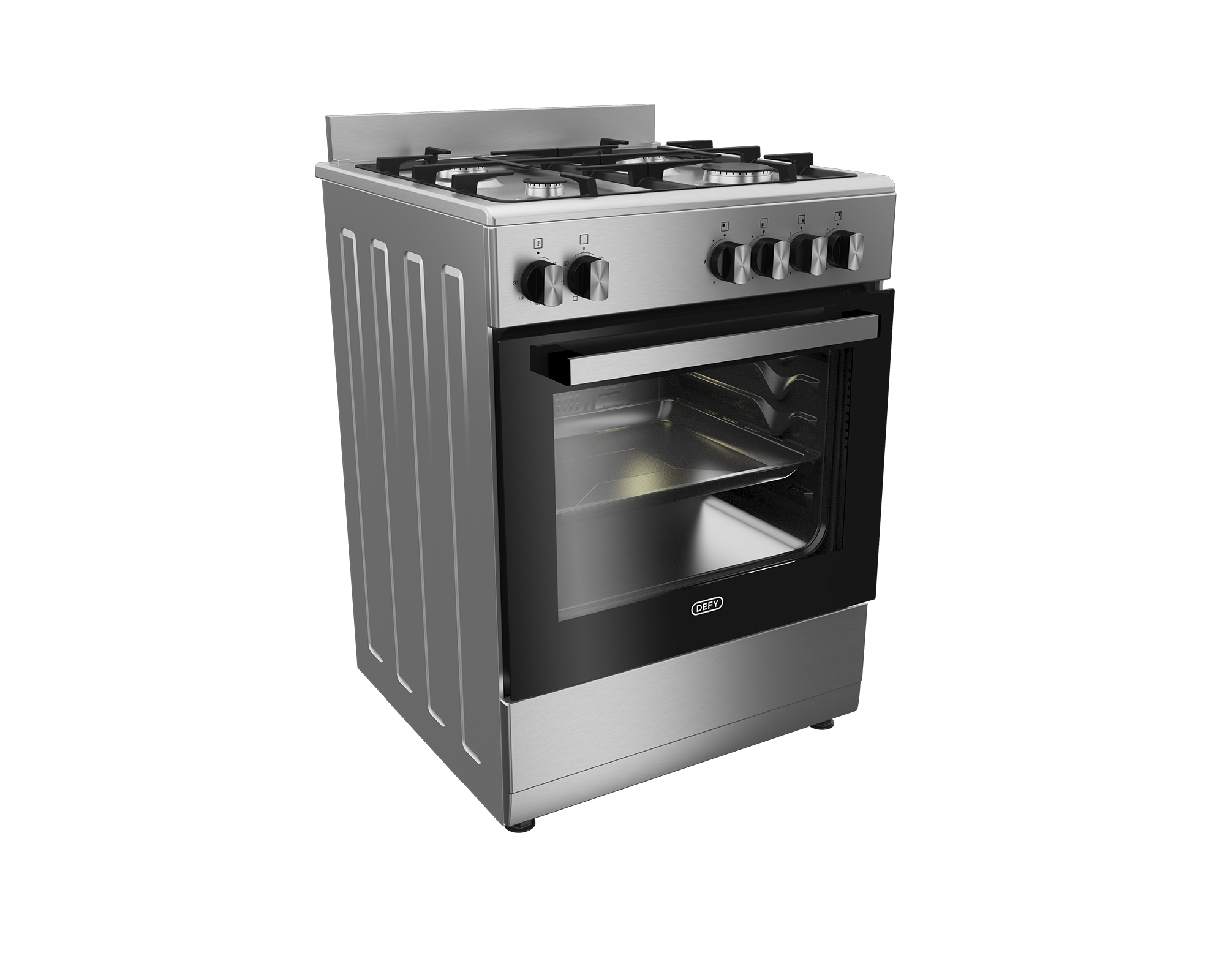 Defy 60cm Gas/Electric Stove (4 Burners, Fan Assist Oven) - DGS602