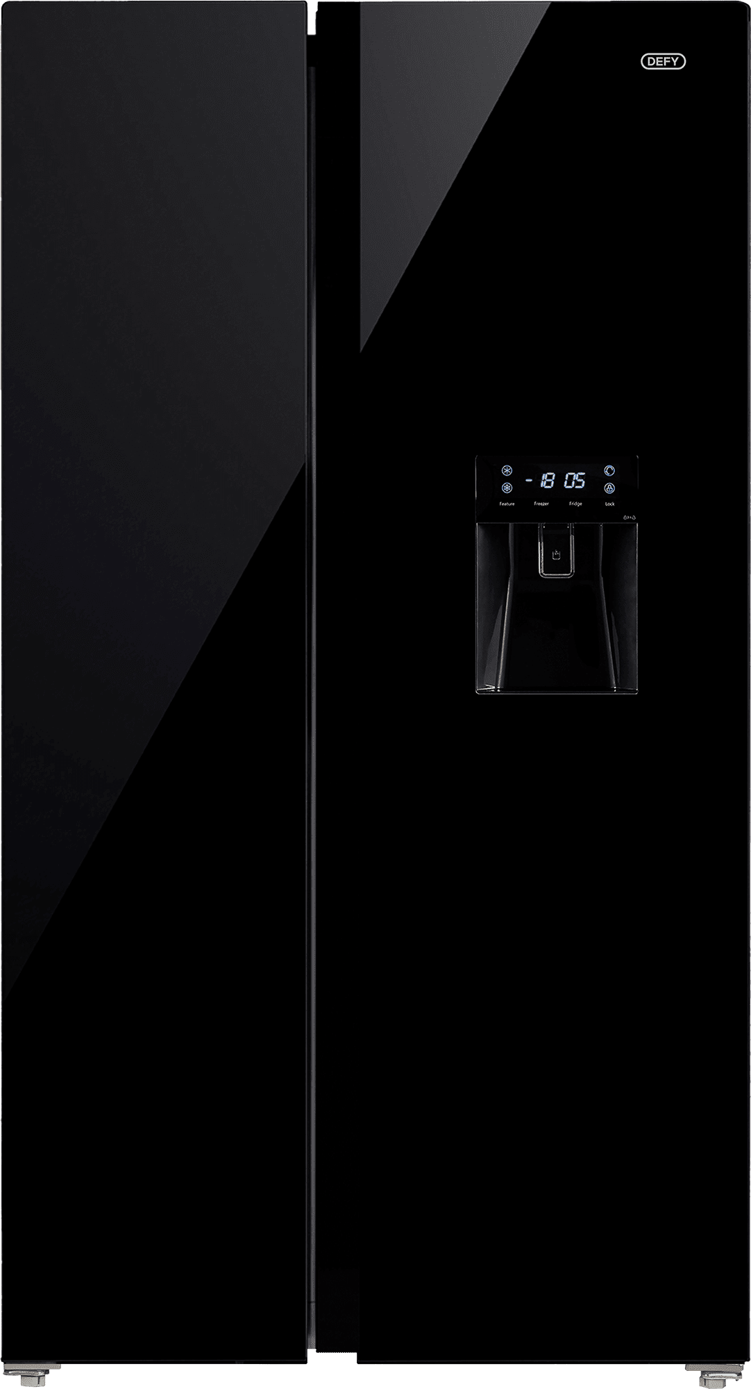 DFF456: Defy 91cm Side by Side Mirror Black Glass