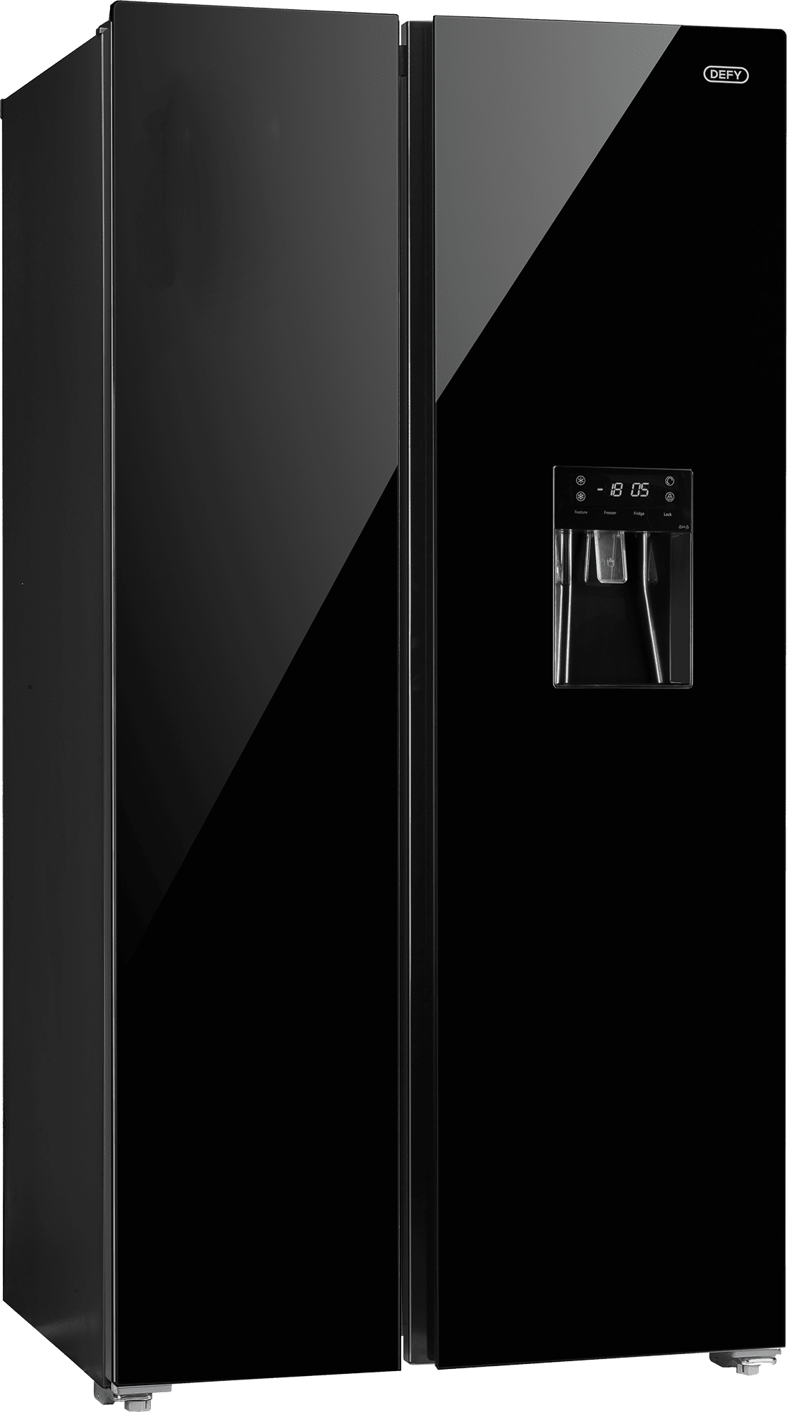 DFF456: Defy 91cm Side by Side Mirror Black Glass - Image 3