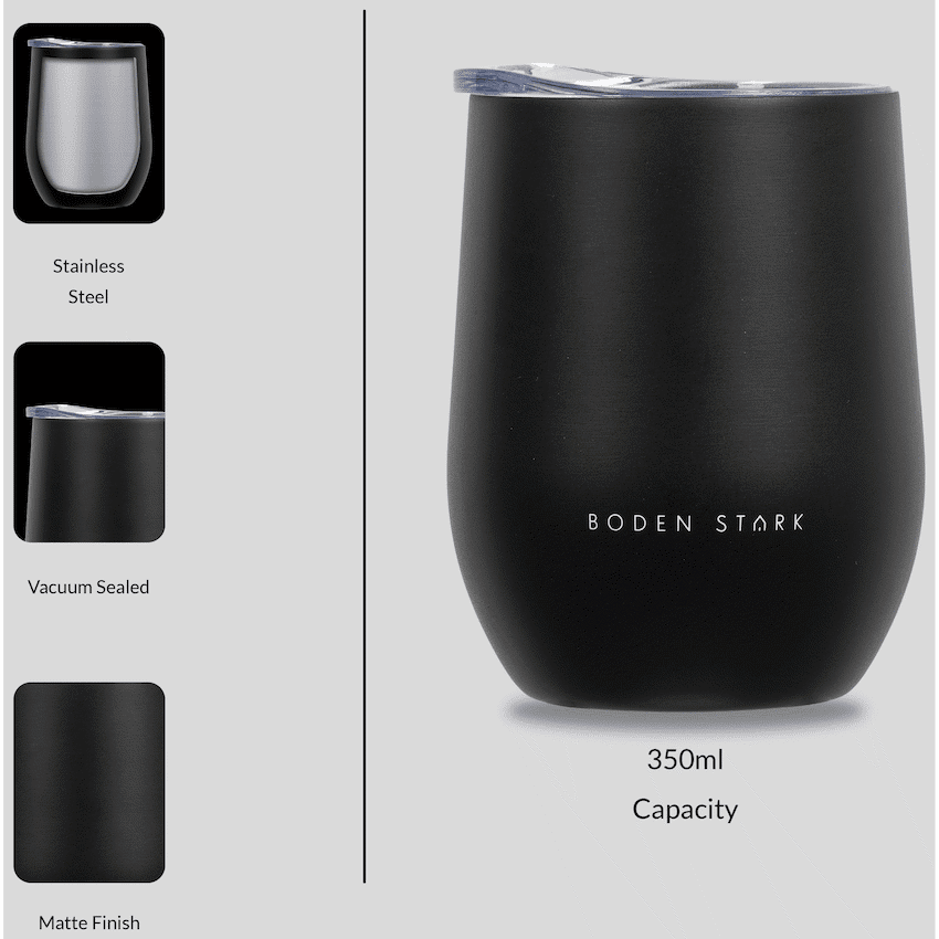 Boden Stark Tumbler 350ml - Black - Image 4