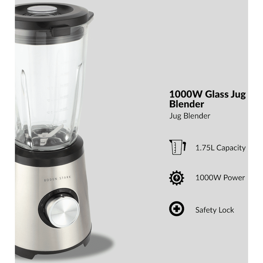 Boden Stark 1000w Glass Jug Blender - Image 3