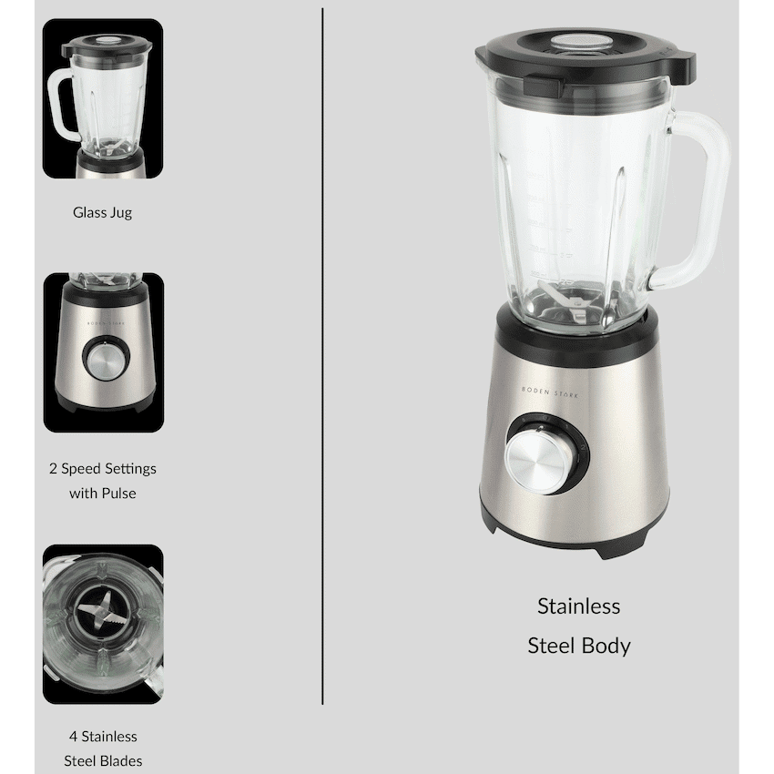 Boden Stark 1000w Glass Jug Blender - Image 4