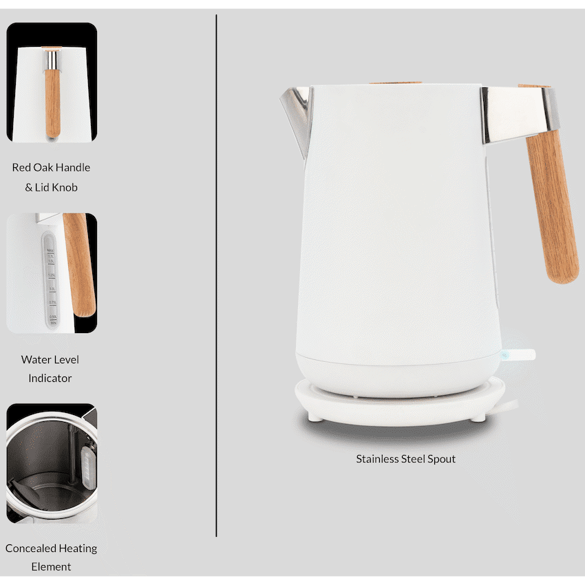 Boden Stark Anson Collection 1.7l 2000w SS Kettle - White - Image 3