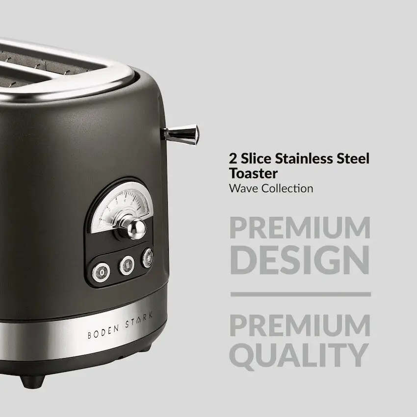 Boden Stark 2-Slice Stainless Steel Toaster - Image 4