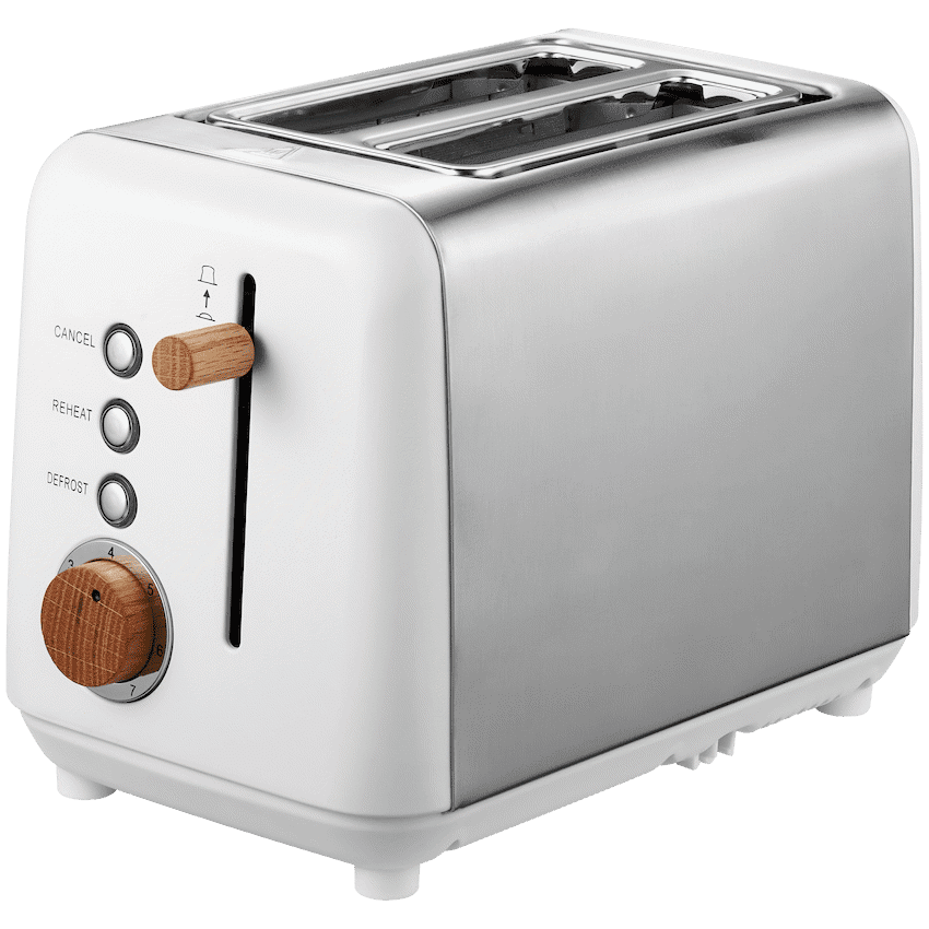 Boden Stark Anson Collection 2 Slice SS Toaster - White
