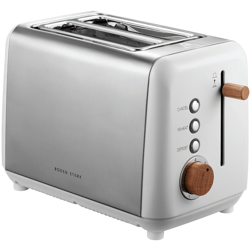 Boden Stark Anson Collection 2 Slice SS Toaster - White - Image 3