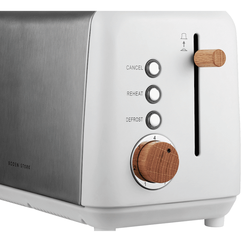 Boden Stark Anson Collection 2 Slice SS Toaster - White - Image 4
