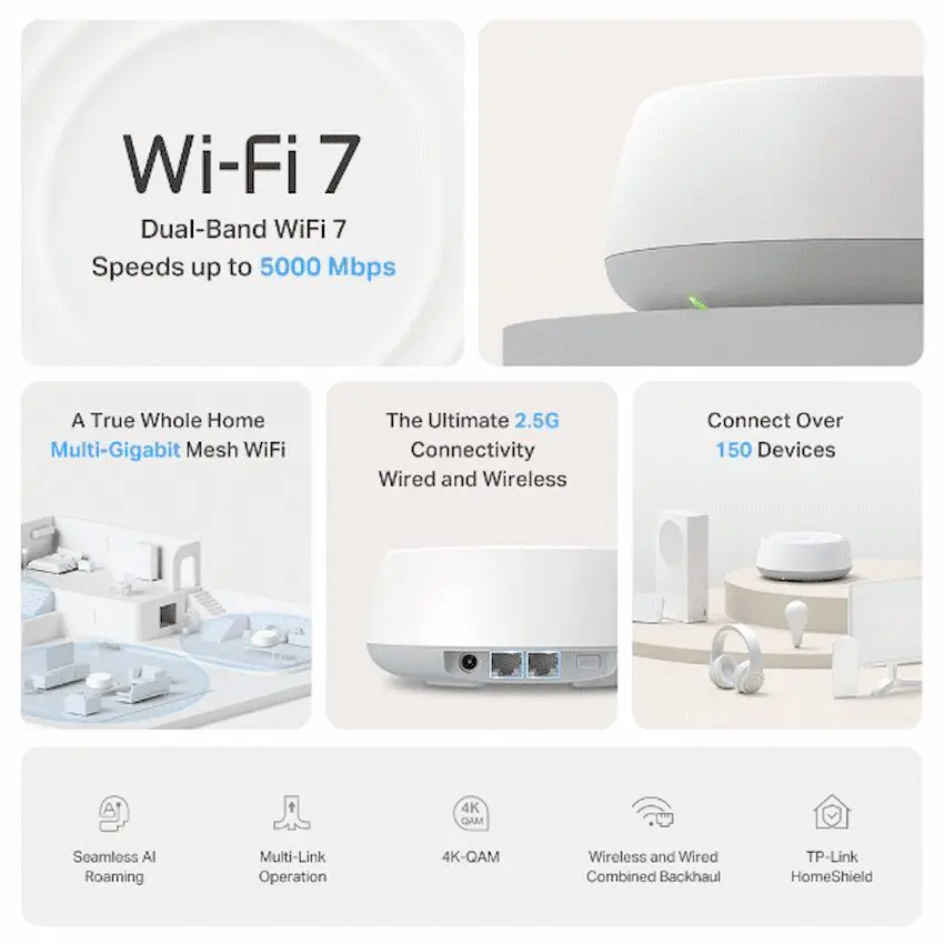 TP-Link Deco BE25 (2-Pack) BE3600 Whole Home Mesh Wi-Fi 7 System - Image 3
