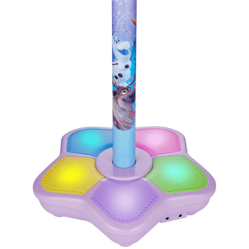 Disney Frozen Auxiliary Star Karaoke Microphone Stand with Colourful Lights - Image 4