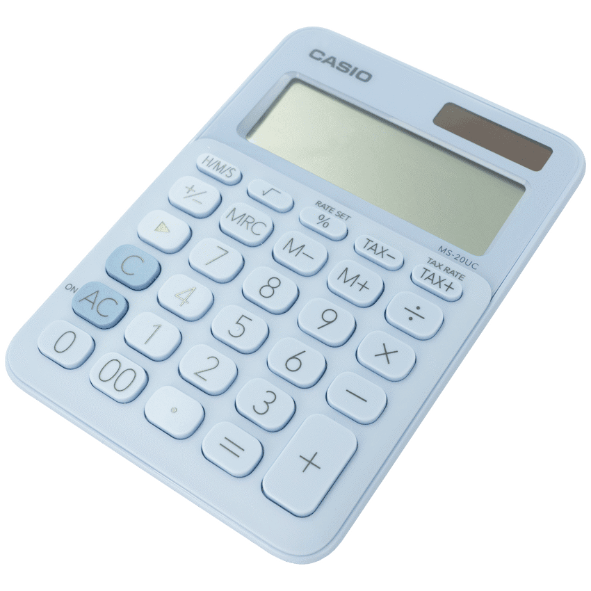 Casio MS-20UC - Desktop Calculator 12-Digit - Light Blue - Image 2