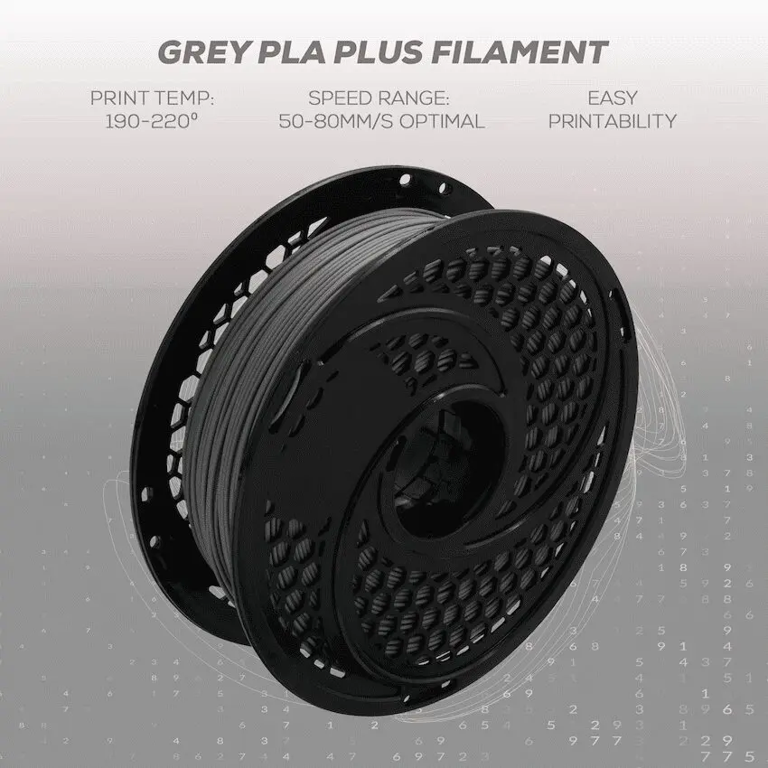 SA Filament Silk PLA Plus Gloss Filament 1kg - Grey - Image 3