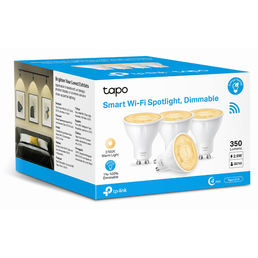 TP-Link Tapo L610 2.9 Smart Wi-Fi Bulb 2.9W Warm White, Dimmable, GU10 - Image 4