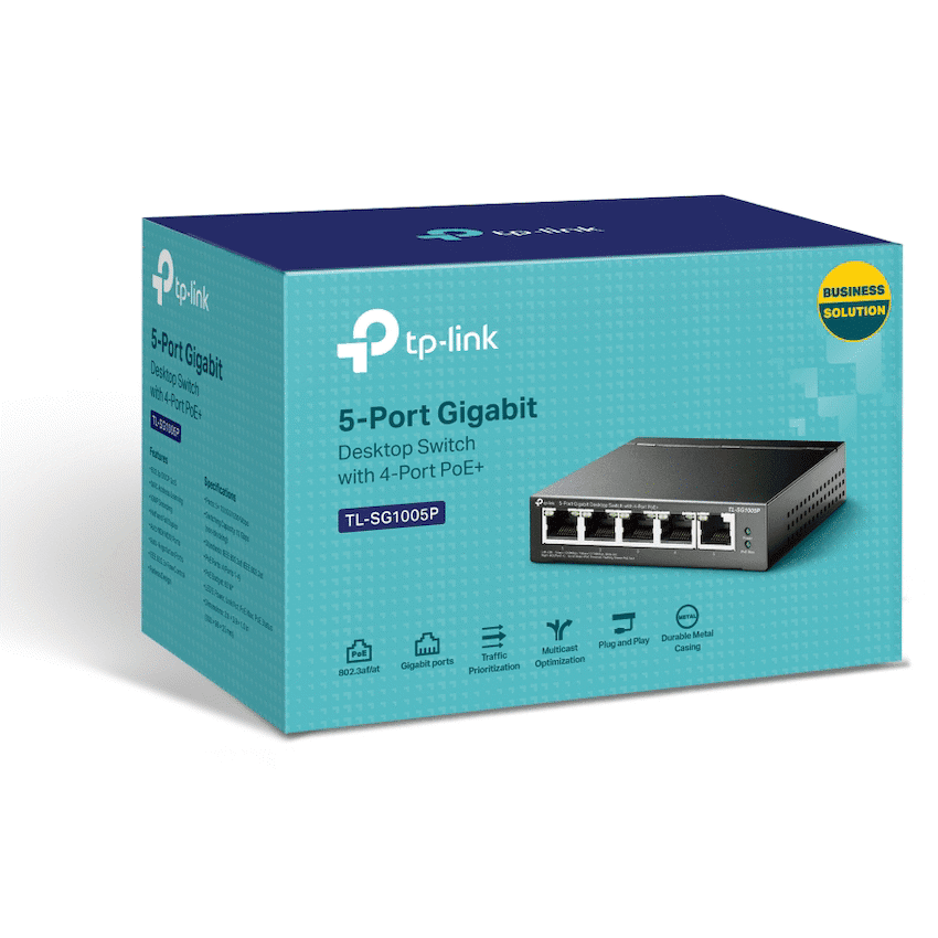 TP-Link TL-SG1005P 5-Port Gigabit Desktop Switch with 4-Port PoE+ - Image 2