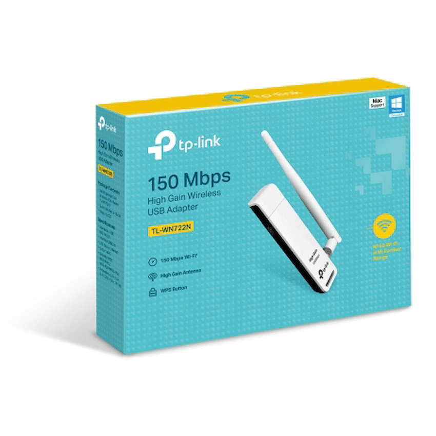 TP-Link TL-WN722N 150Mbps High Gain Wireless USB Adapter - Image 2