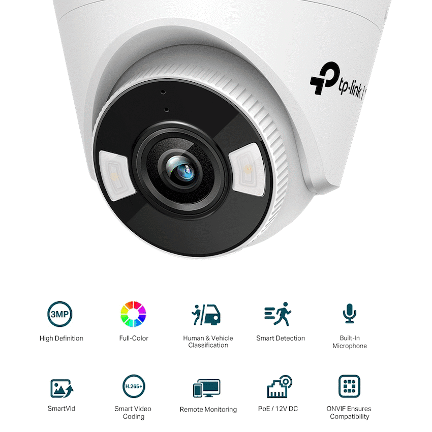 TP-Link Vigi C430 3MP 4mm Full-Color Turret Network Camera - Image 2