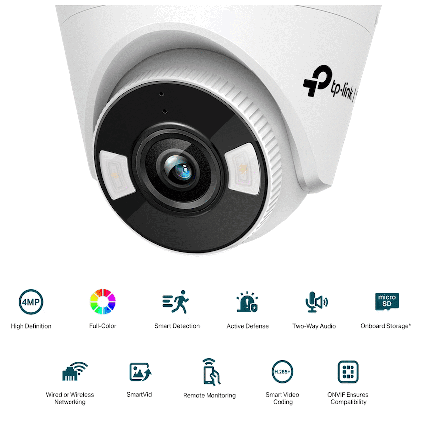 TP-Link Vigi C440 4MP 4mm Full-Color Turret Network Camera - Image 3