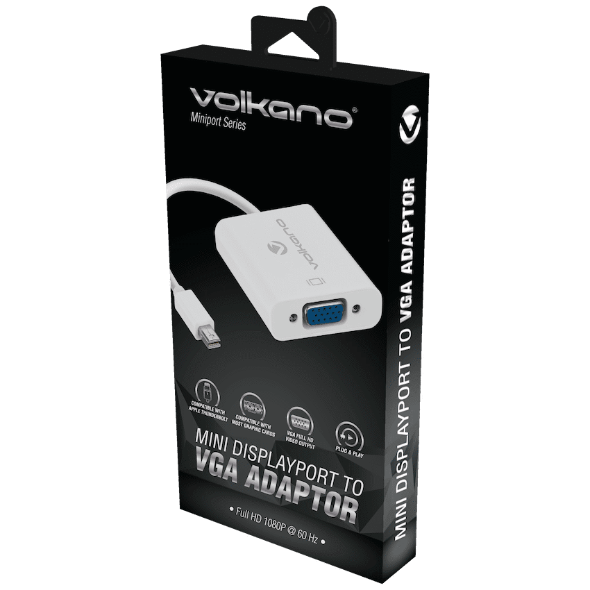 Volkano Miniport series Mini Displayport to VGA socket adaptor - Image 2