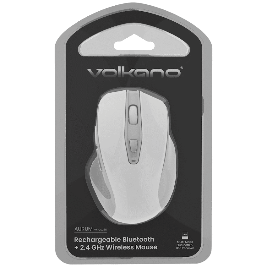 Volkano Aurum Series Bluetooth Wireless Mouse - White - Image 3