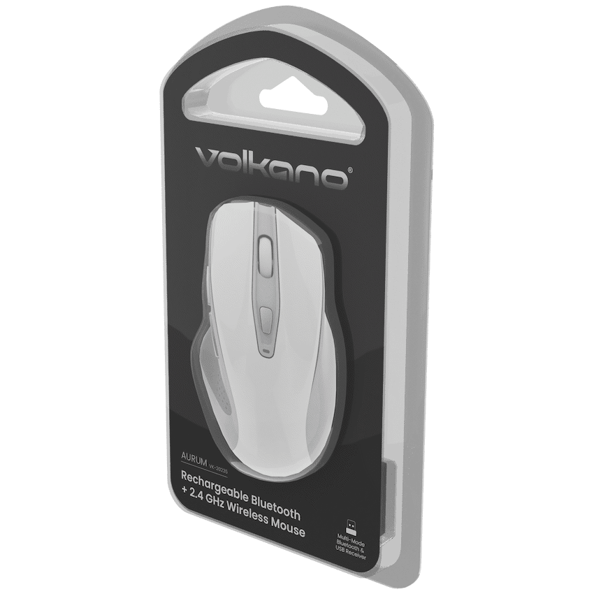 Volkano Aurum Series Bluetooth Wireless Mouse - White - Image 4