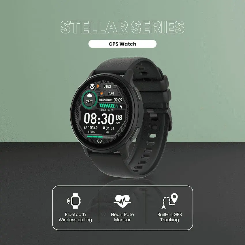 Volkano Stellar Series GPS Smartwatch - Black - Image 4