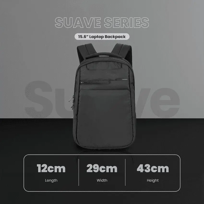 Volkano Suave 15.6" Laptop Backpack - Black/Turquoise - Image 2
