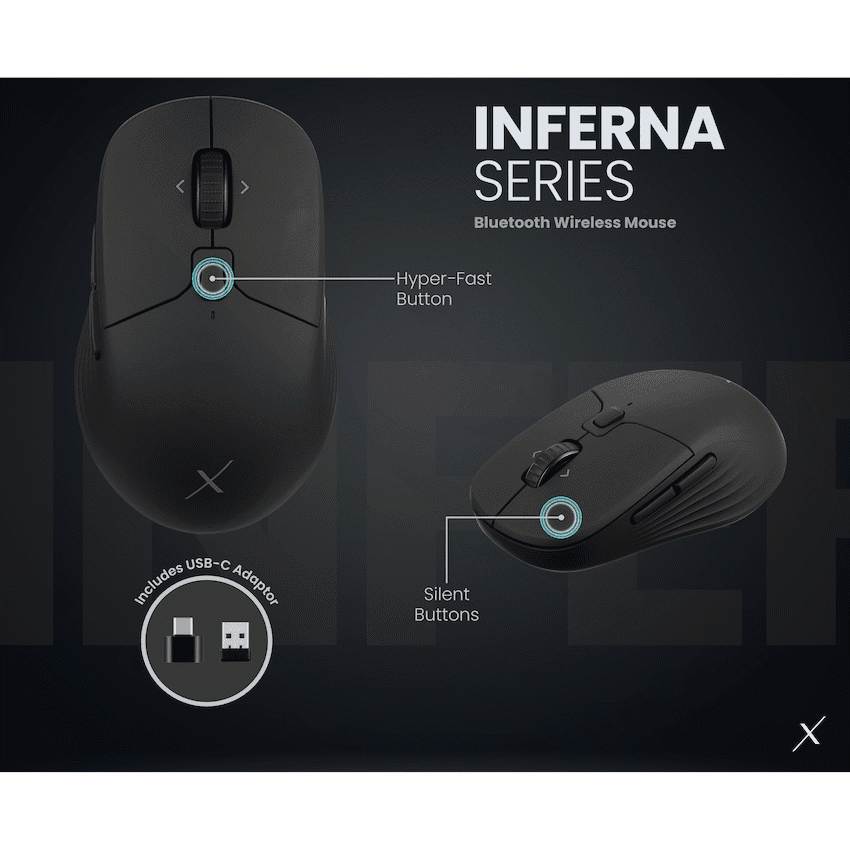 VolkanoX Inferna Bluetooth Wireless Mouse - Graphite - Image 3