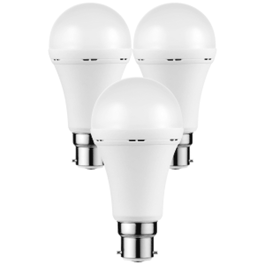 Switched 5w A60 Rechargeable B22 LED Light Bulb - WW - 3 Pack - Image 2