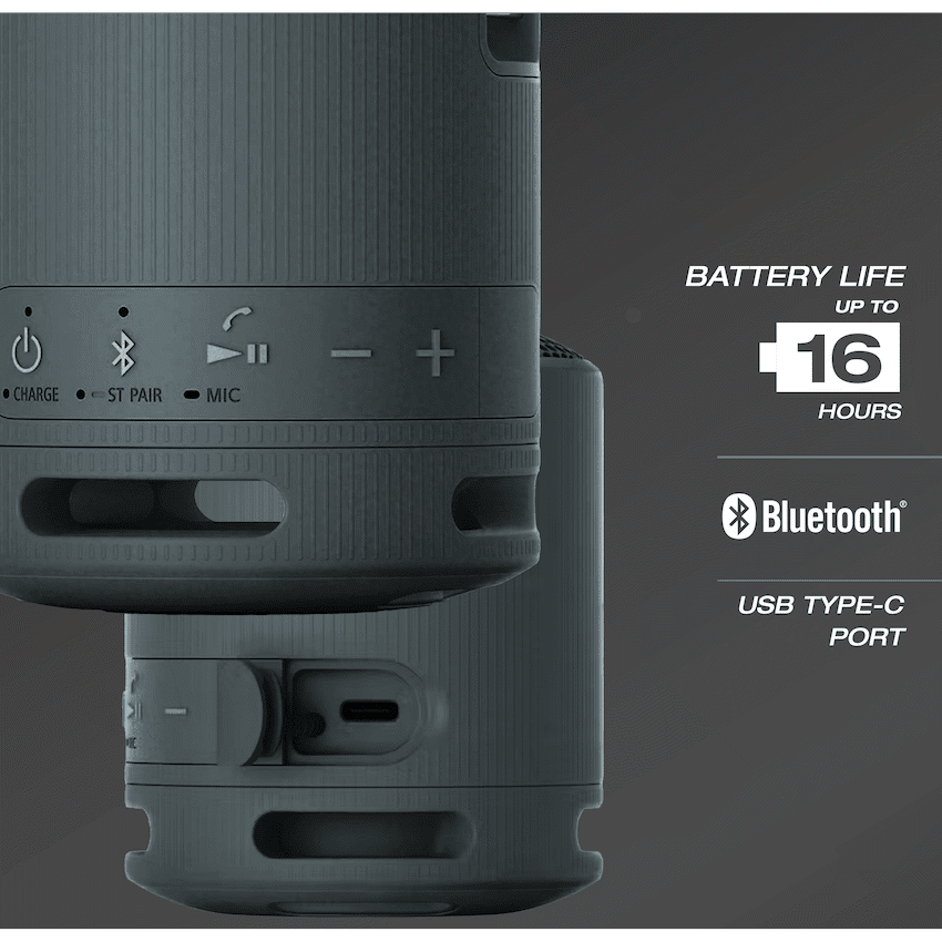 Sony XB100 Portable Bluetooth Speak - Black - Image 3