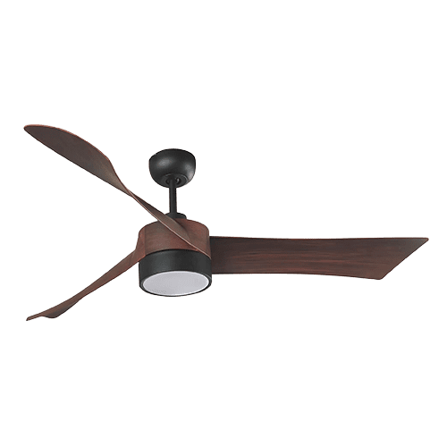 Edge Ceiling Fan 3 Blades Matt Black & Dark Wood Motor Power 40w