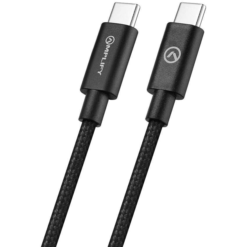 Amplify Linked Series USB-C to Type-C 60W Braided Cable 1.2m - Black - Image 2