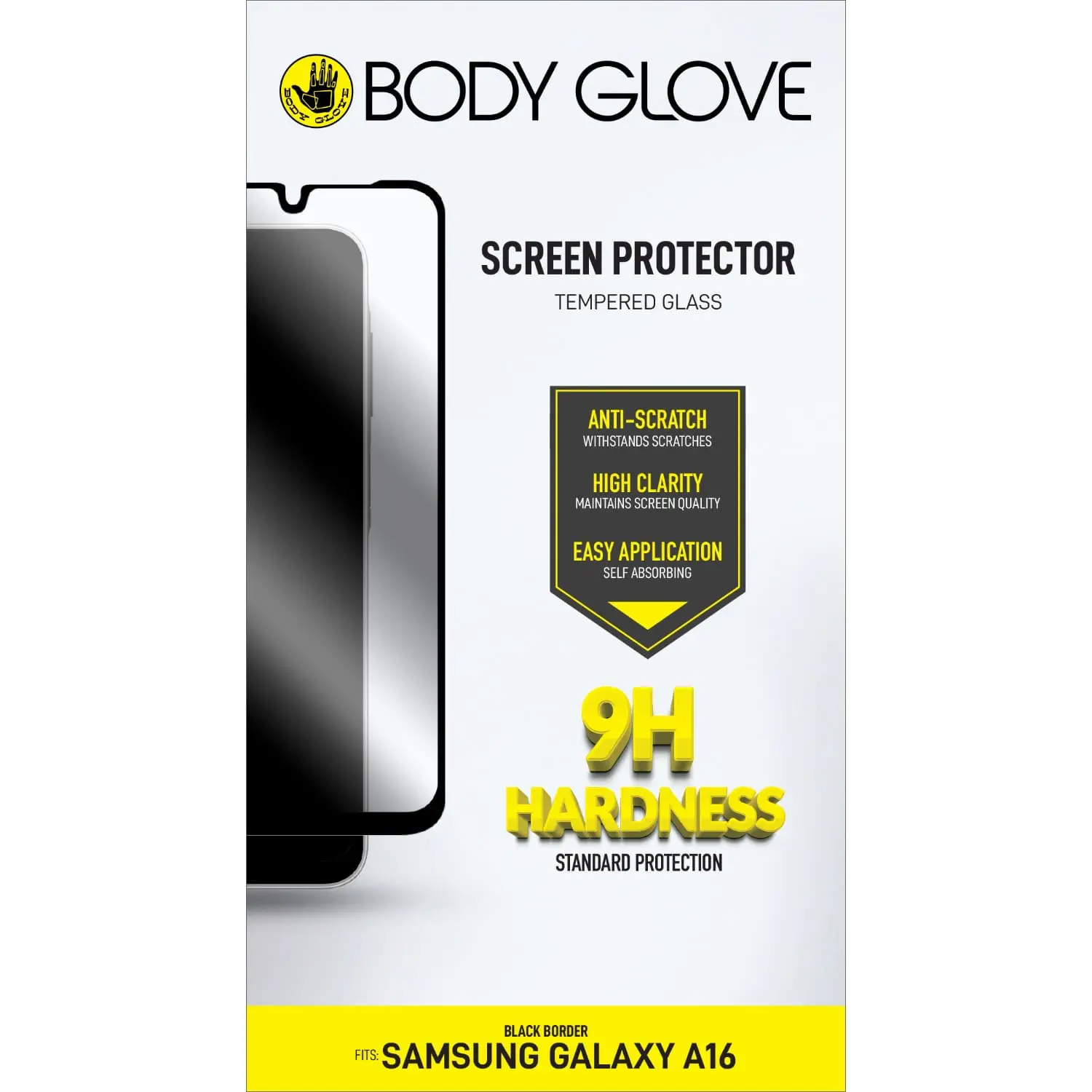 Body Glove Tempered Glass Screen Protector - Samsung Galaxy A17/A26/A16/VIVO V50 - Black Border