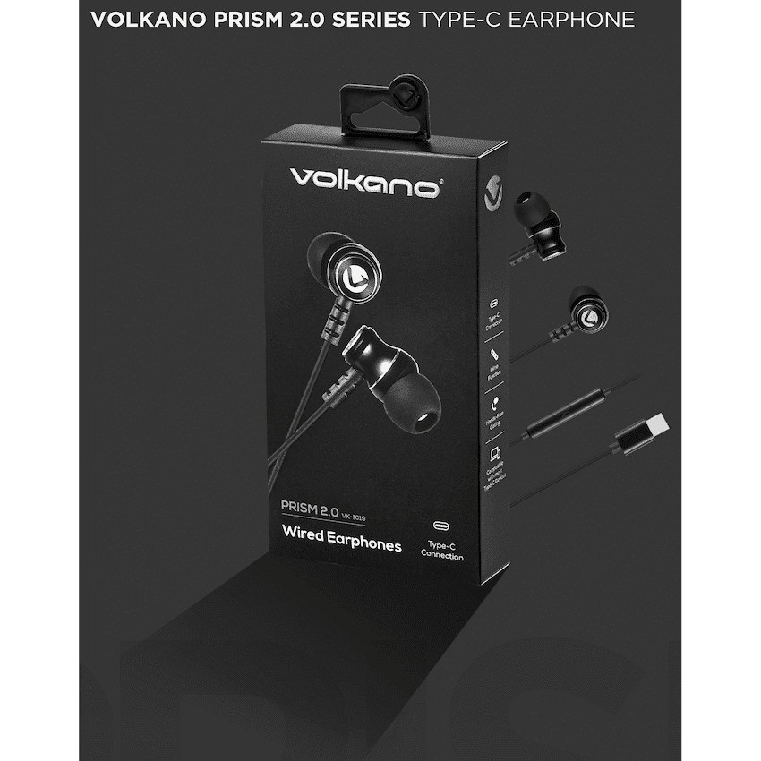 Volkano Prism 2.0 Series Type-C Earphone - Black - Image 2