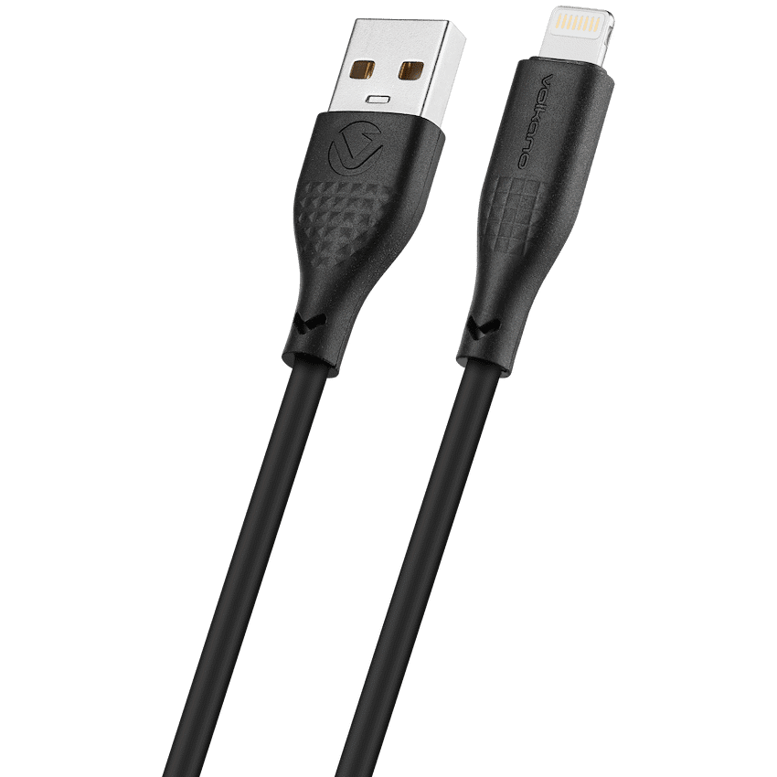Volkano Nova Series USB A to Lightning charging cable 10W TPE-Black - Image 2
