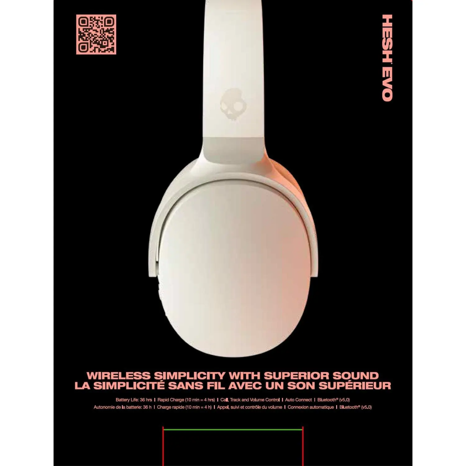 Skullcandy Hesh® Evo Wireless Headphones - Bone/Orange - Image 4
