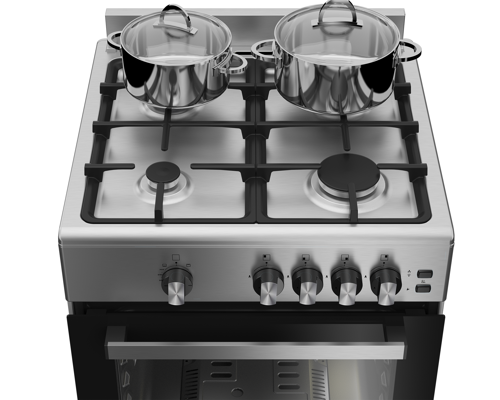 Defy 60cm Full Gas Stove (4 Burners, Black) - DGS601 - Image 2