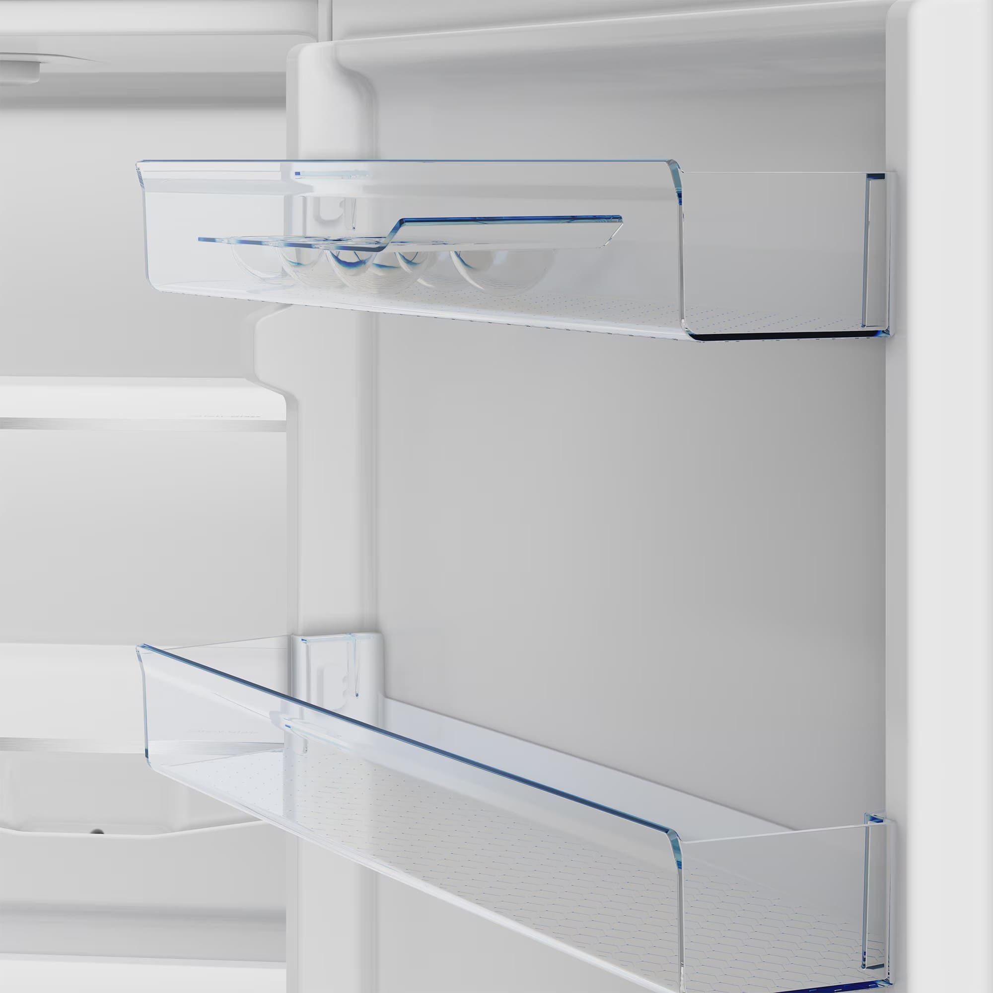 Defy DAC447 54cm Fridge / Freezer Satin Metallic