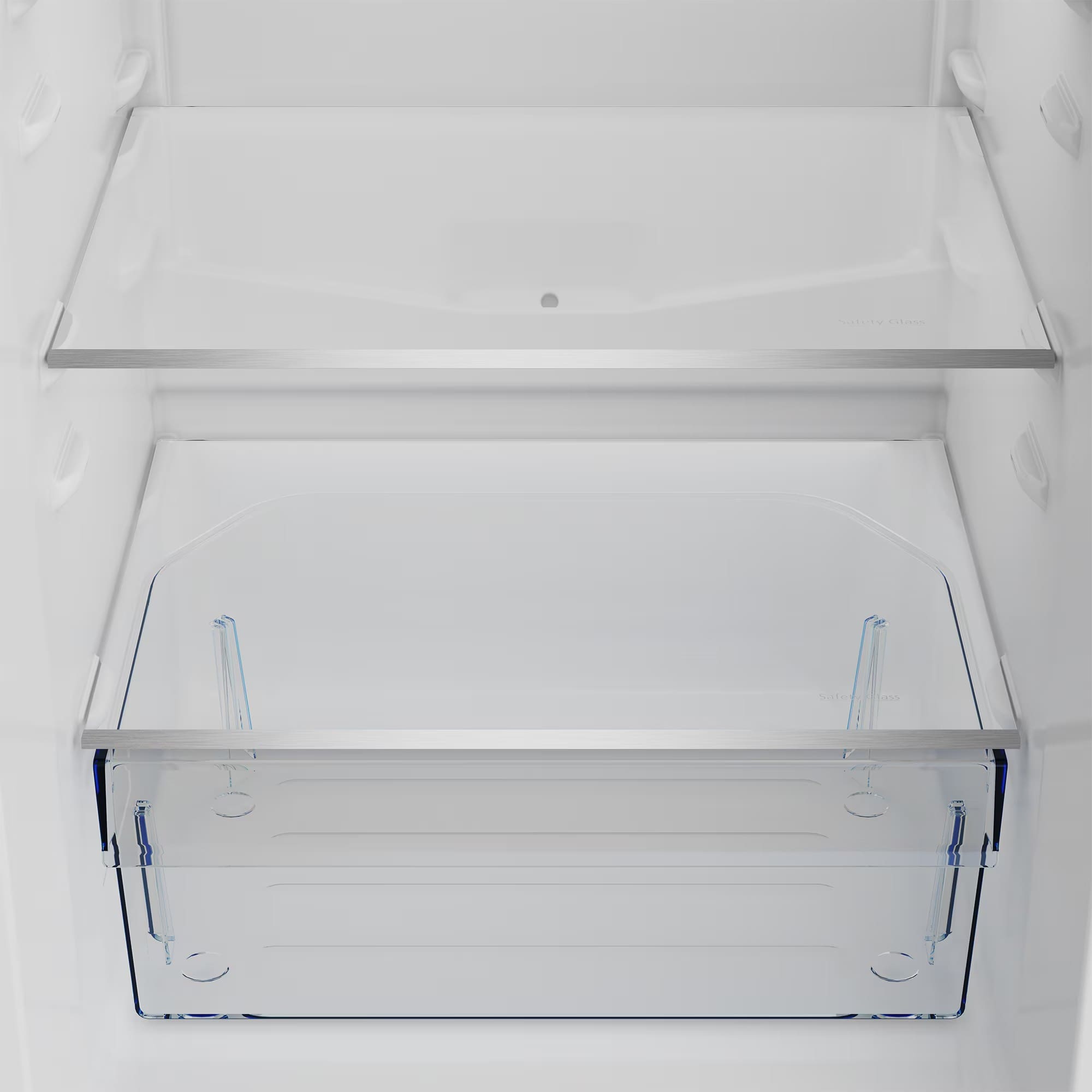 Defy DAC447 54cm Fridge / Freezer Satin Metallic