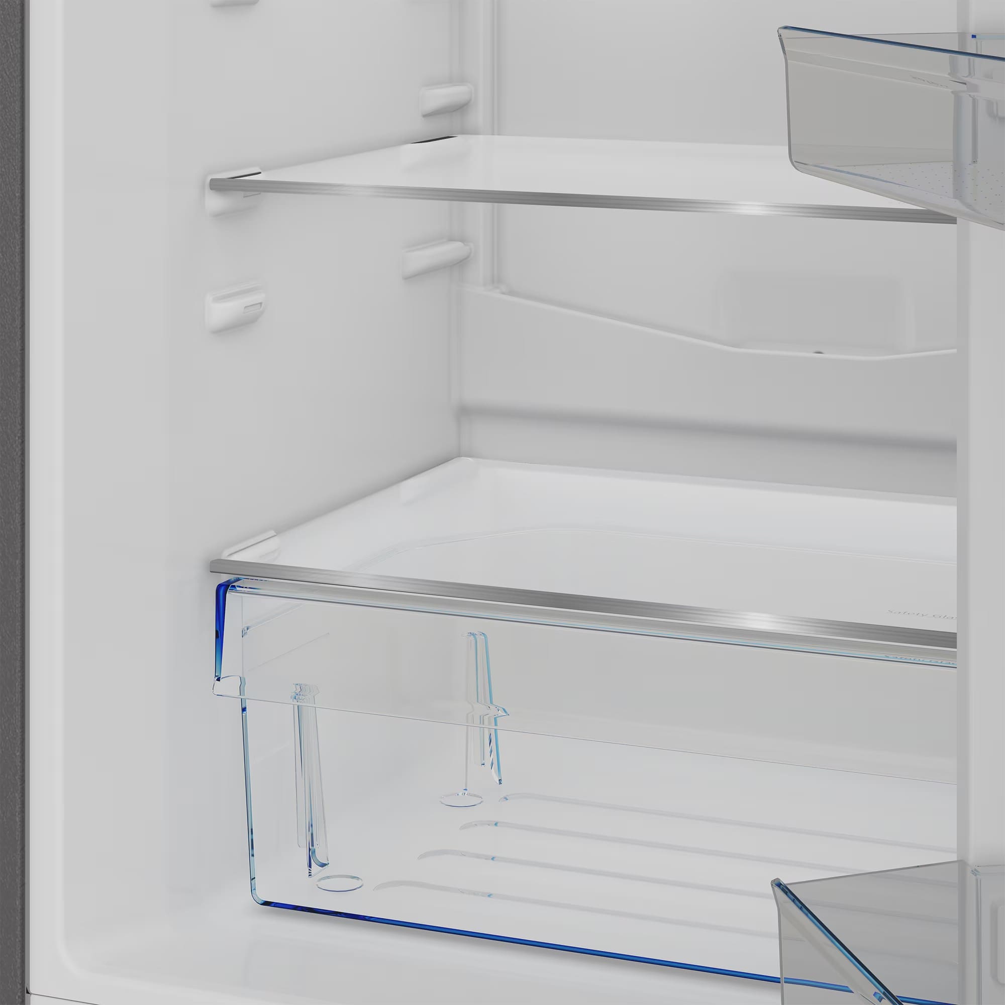 Defy DAC447 54cm Fridge / Freezer Satin Metallic