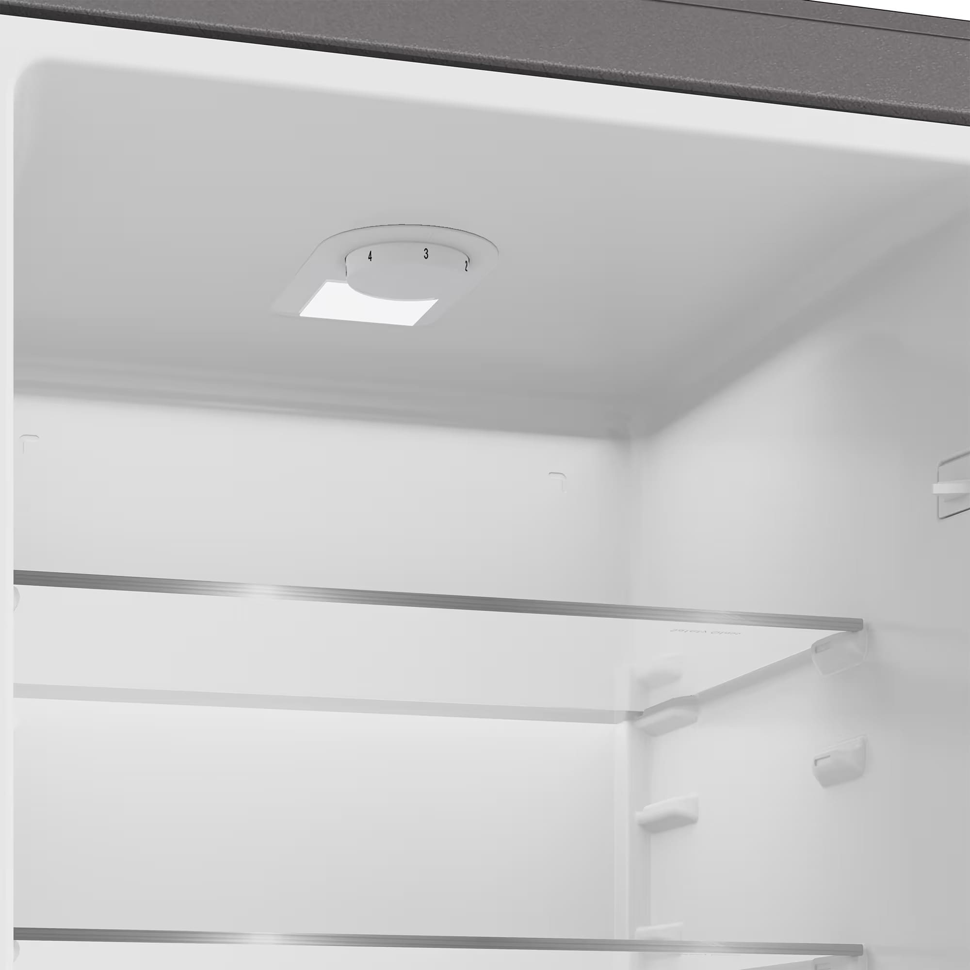 Defy DAC449 54cm Fridge / Freezer WD Satin Metallic
