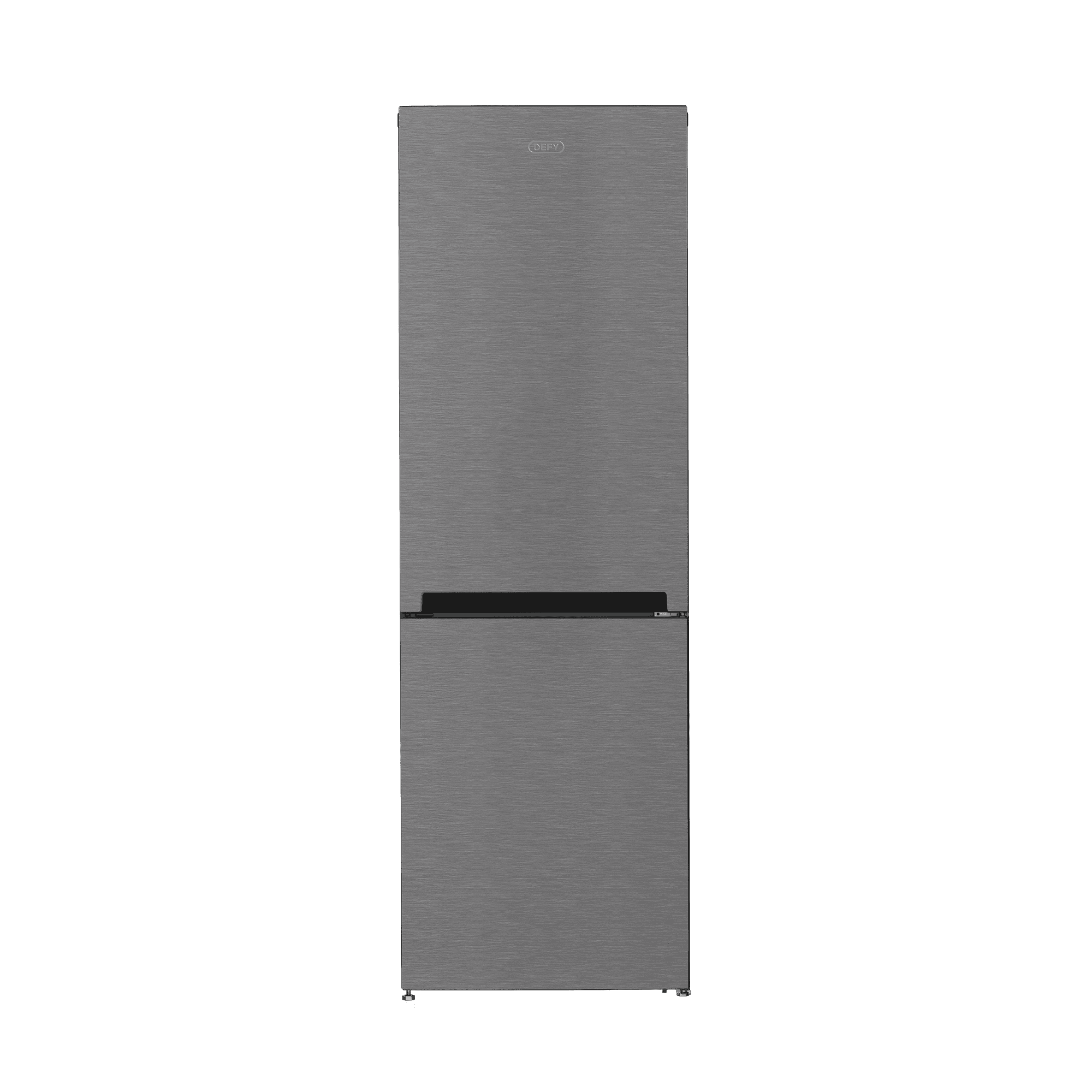 DEFY 60cm Fridge / Freezer Satin Metallic