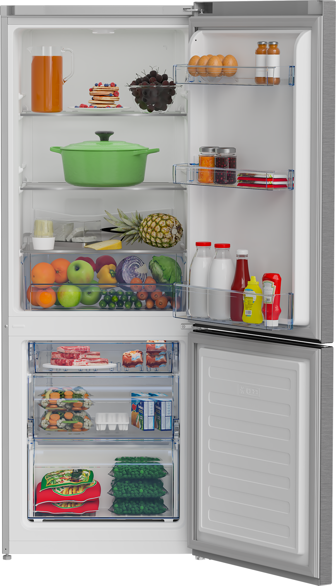 Defy 60cm Fridge / Freezer | Satin Metallic - DAC625 - Image 3