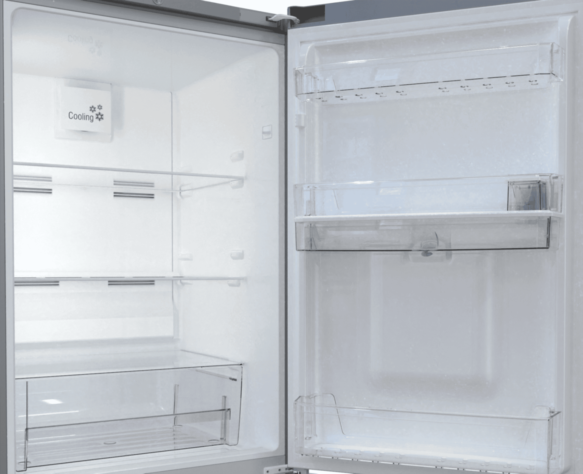 DEFY 60cm Fridge / Freezer Frost Free Satin Metallic - Image 9