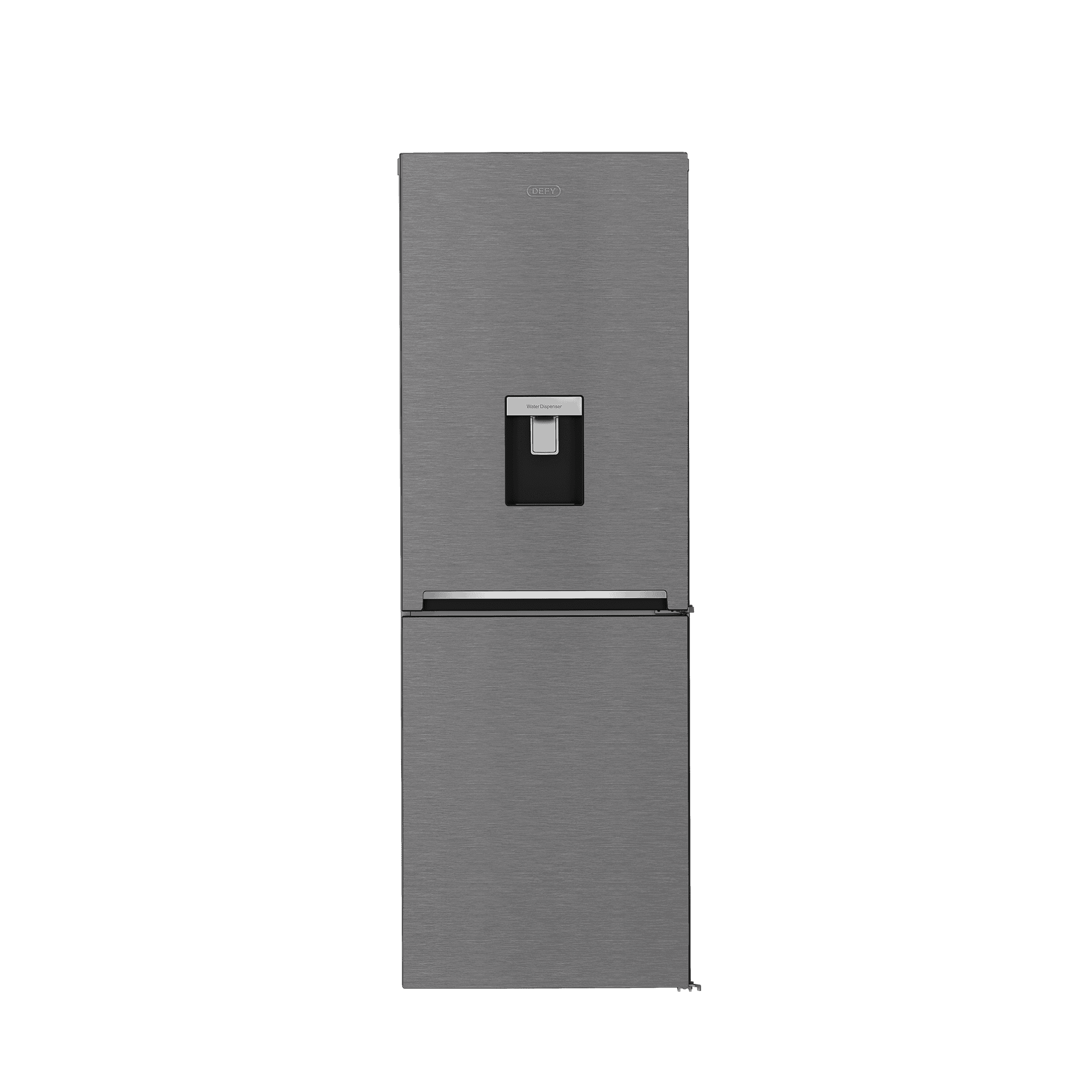 DEFY 60cm Fridge / Freezer Frost Free Satin Metallic