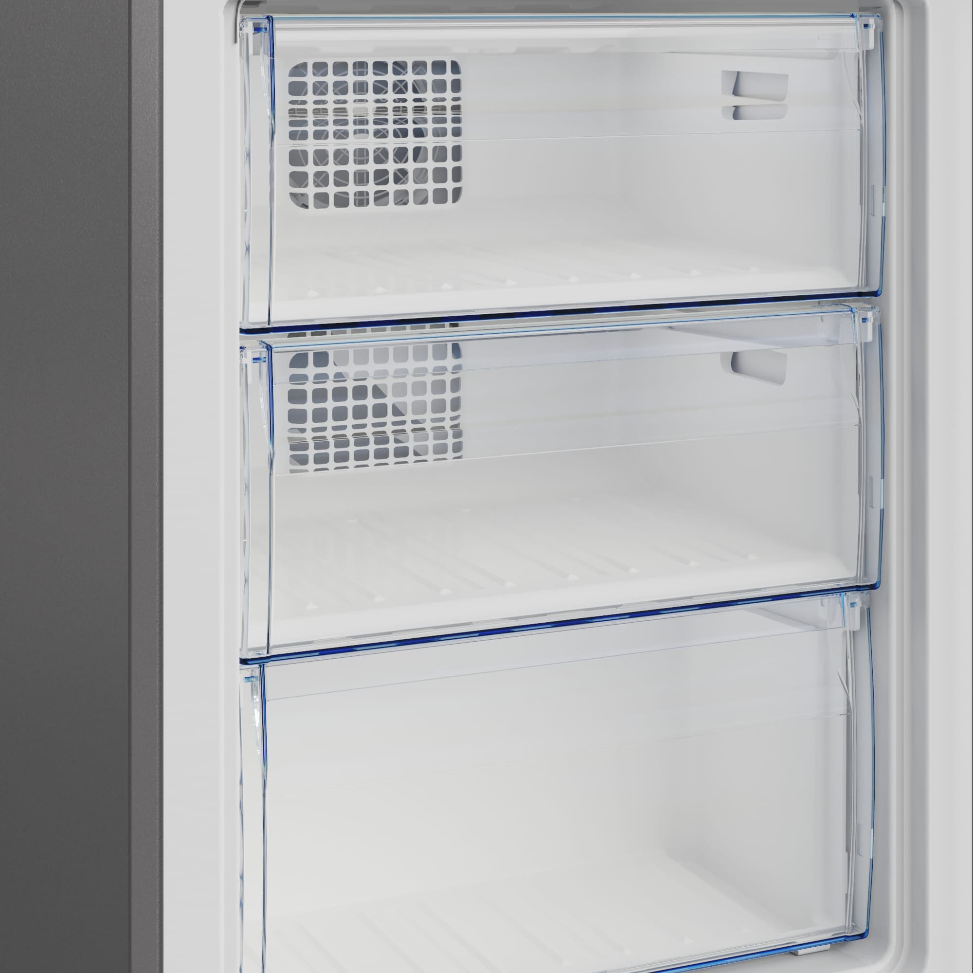 DEFY 60cm Fridge / Freezer Frost Free Satin Metallic - Image 7
