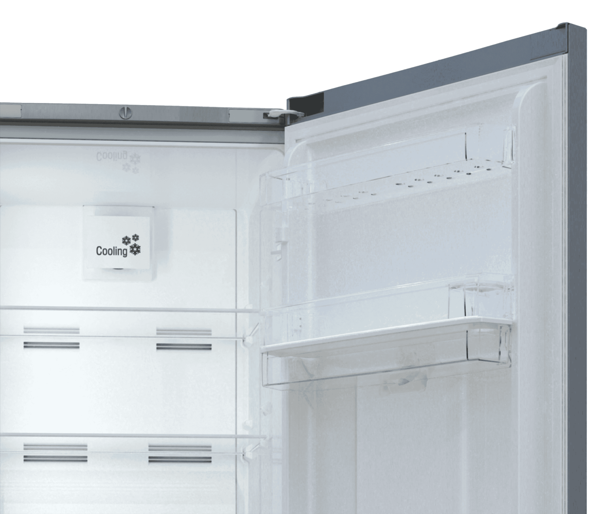 DEFY 60cm Fridge / Freezer Frost Free Satin Metallic - Image 10