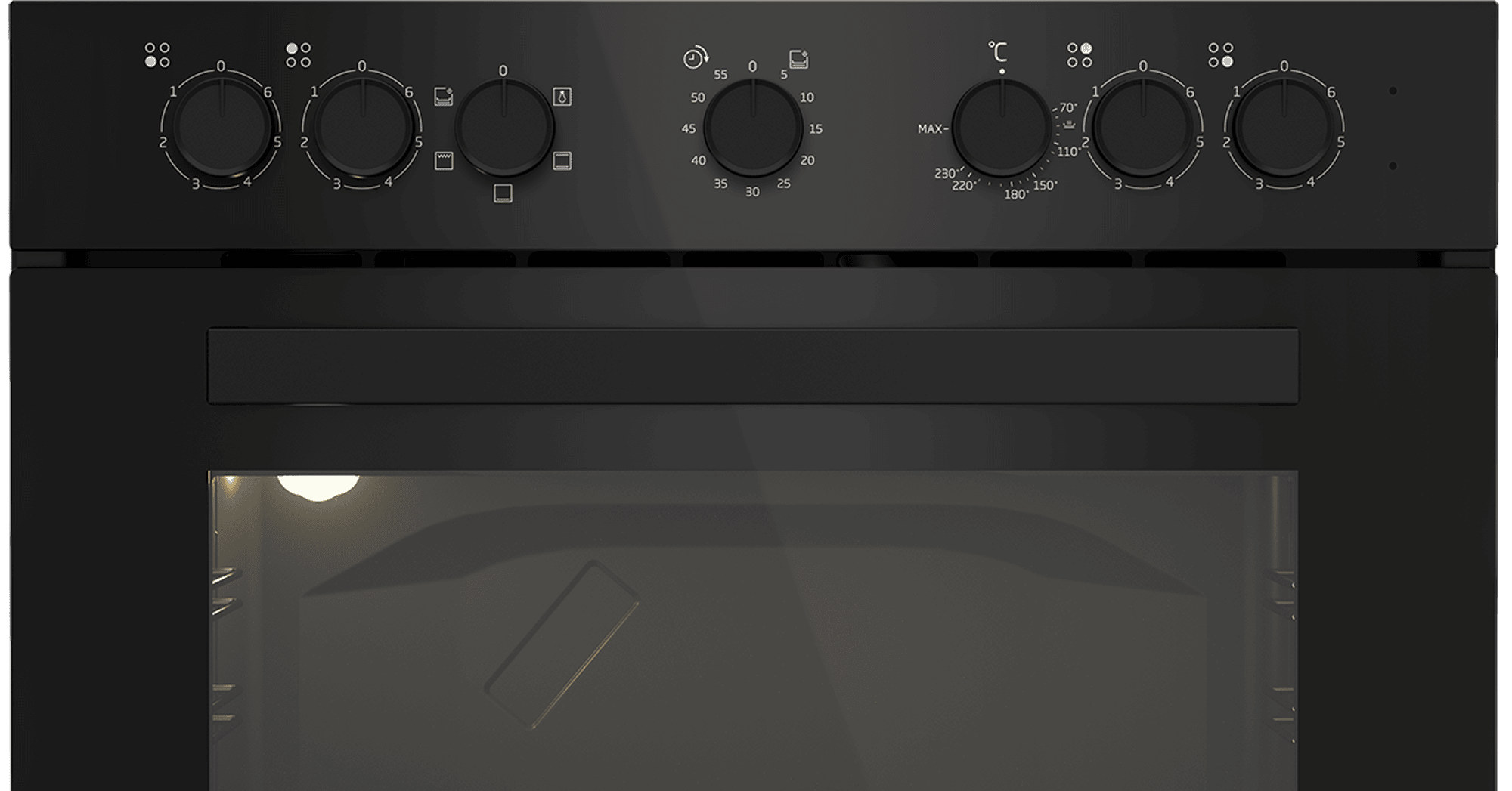 DEFY 60cm Slimline Undercounter Static Oven Black - Image 3