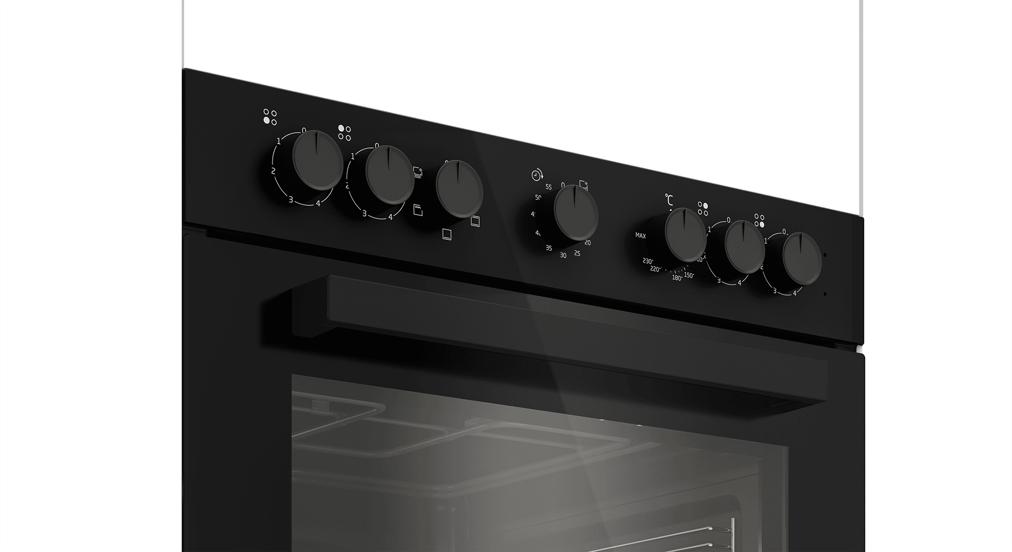 DEFY 60cm Slimline Undercounter Static Oven Black - Image 2