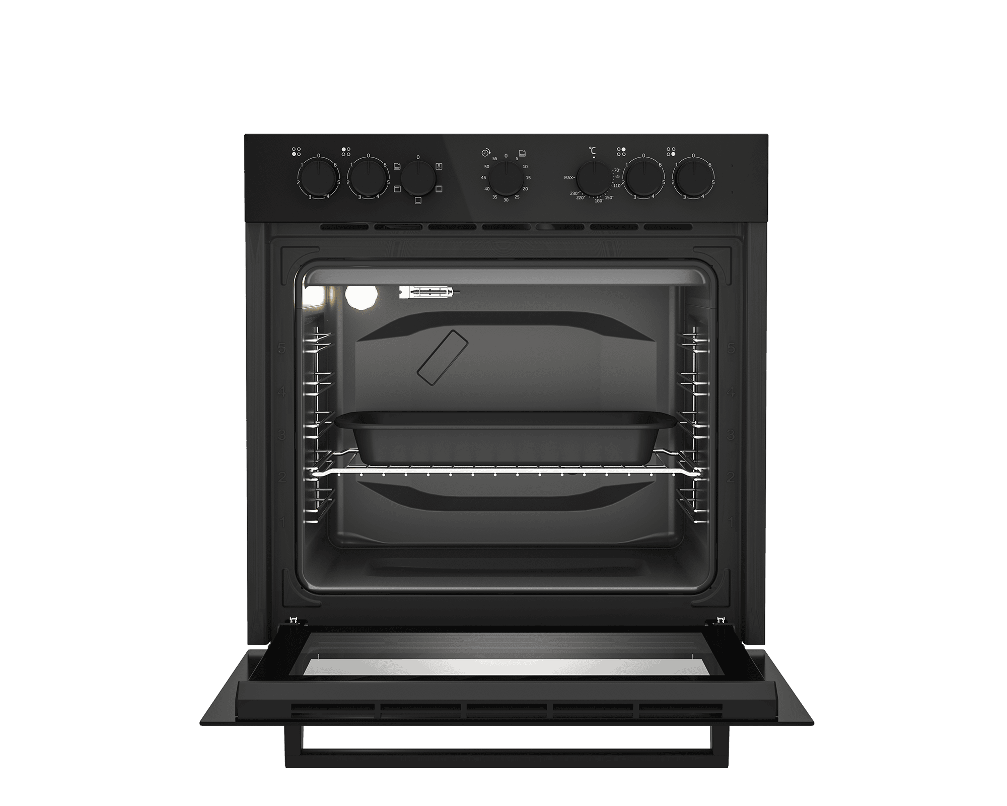 DEFY 60cm Slimline Undercounter Static Oven Black - Image 4