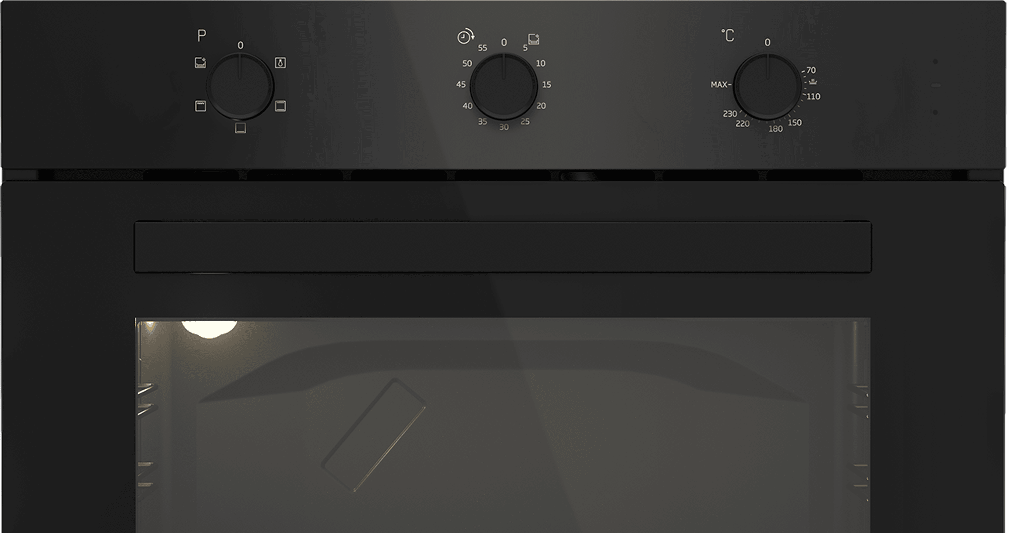 DEFY 60cm Slimline Eye-Level Static Oven Black - Image 2
