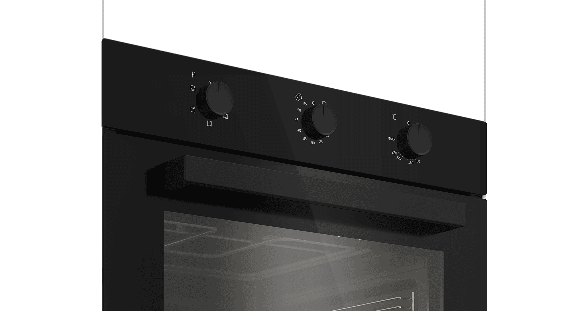 DEFY 60cm Slimline Eye-Level Static Oven Black - Image 3